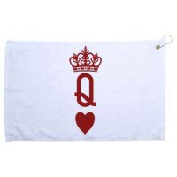 Queen Heart Cool Playing Card Grommeted Golf Towel