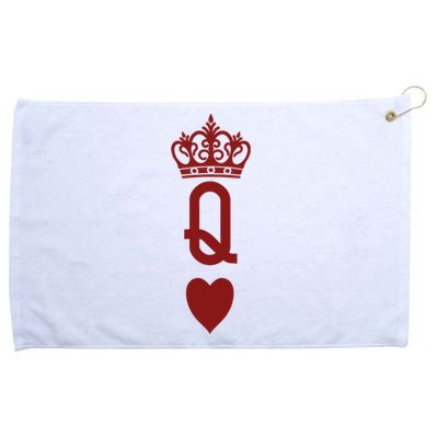 Queen Heart Cool Playing Card Grommeted Golf Towel