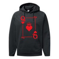 Queen Hearts Card Costume Playing Cards Queen Of Hearts Performance Fleece Hoodie