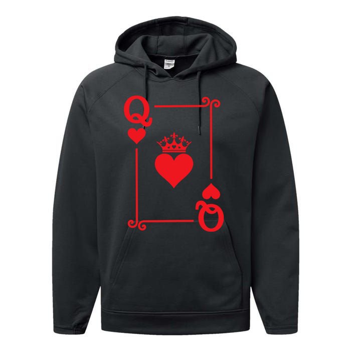 Queen Hearts Card Costume Playing Cards Queen Of Hearts Performance Fleece Hoodie