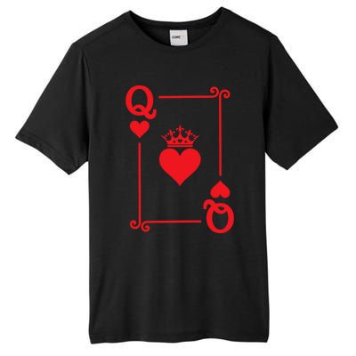 Queen Hearts Card Costume Playing Cards Queen Of Hearts Tall Fusion ChromaSoft Performance T-Shirt