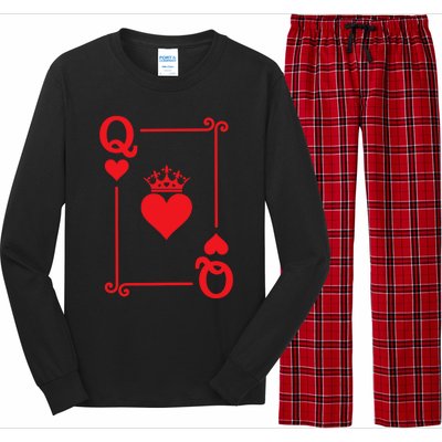 Queen Hearts Card Costume Playing Cards Queen Of Hearts Long Sleeve Pajama Set