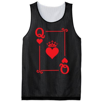 Queen Hearts Card Costume Playing Cards Queen Of Hearts Mesh Reversible Basketball Jersey Tank