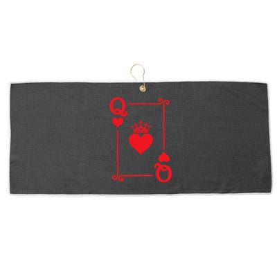 Queen Hearts Card Costume Playing Cards Queen Of Hearts Large Microfiber Waffle Golf Towel