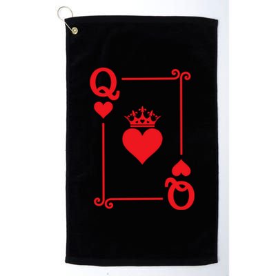 Queen Hearts Card Costume Playing Cards Queen Of Hearts Platinum Collection Golf Towel