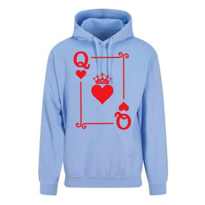 Queen Hearts Card Costume Playing Cards Queen Of Hearts Unisex Surf Hoodie