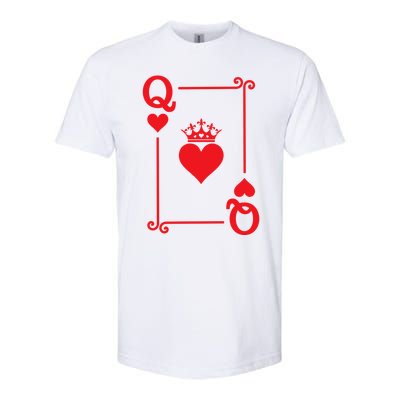 Queen Hearts Card Costume Playing Cards Queen Of Hearts Softstyle CVC T-Shirt