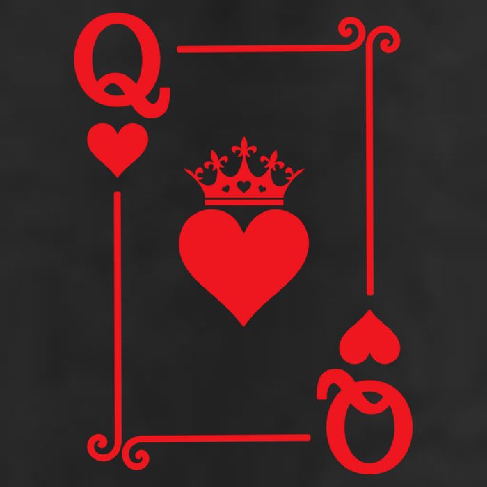 Queen Hearts Card Costume Playing Cards Queen Of Hearts 7 Panel Mesh Trucker Snapback Hat