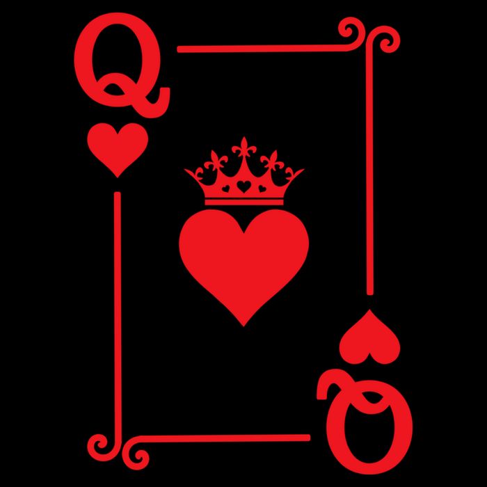 Queen Hearts Card Costume Playing Cards Queen Of Hearts Drawstring Bag