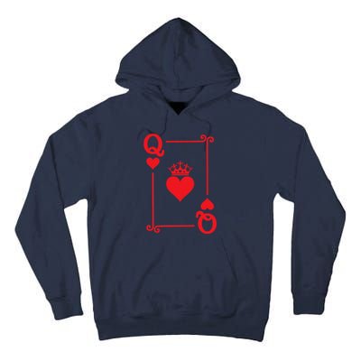 Queen Hearts Card Costume Playing Cards Queen Of Hearts Tall Hoodie