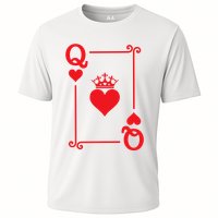 Queen Hearts Card Costume Playing Cards Queen Of Hearts Cooling Performance Crew T-Shirt