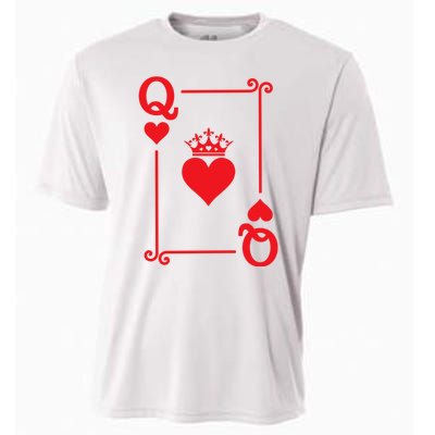 Queen Hearts Card Costume Playing Cards Queen Of Hearts Cooling Performance Crew T-Shirt