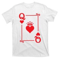 Queen Hearts Card Costume Playing Cards Queen Of Hearts T-Shirt