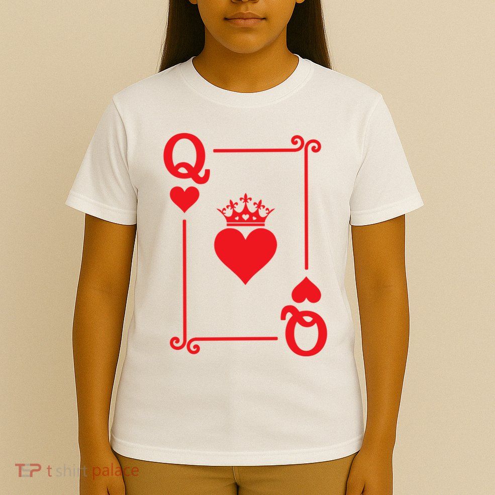 Queen Hearts Card Costume Playing Cards Queen Of Hearts T-Shirt