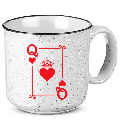 Queen Hearts Card Costume Playing Cards Queen Of Hearts 15oz Campfire Ceramic Mug