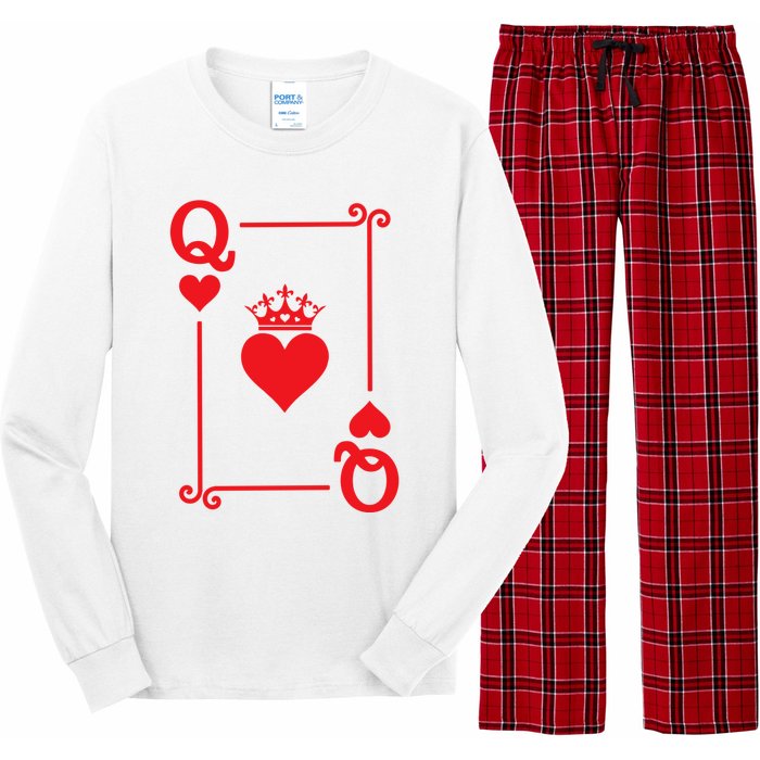 Queen Hearts Card Costume Playing Cards Queen Of Hearts Long Sleeve Pajama Set