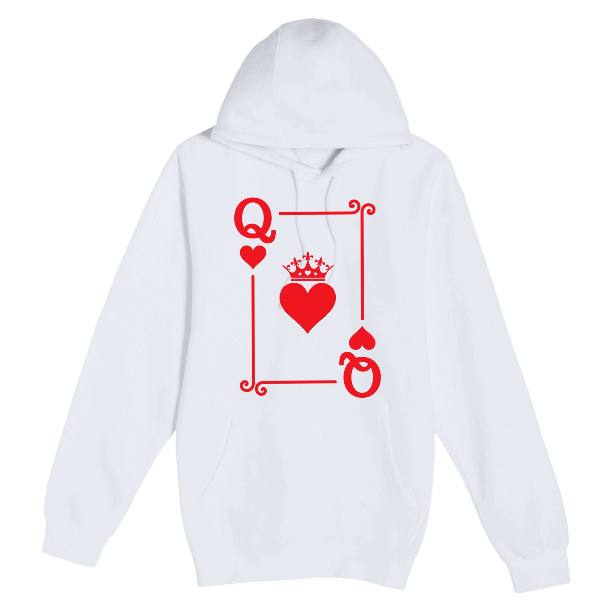 Queen Hearts Card Costume Playing Cards Queen Of Hearts Premium Pullover Hoodie