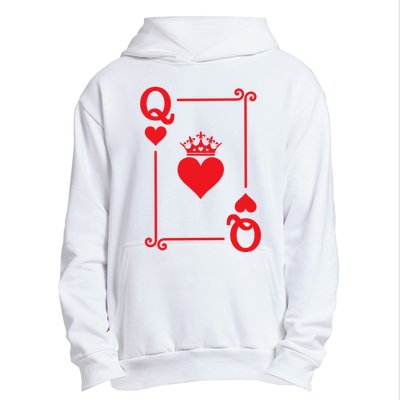 Queen Hearts Card Costume Playing Cards Queen Of Hearts Urban Pullover Hoodie