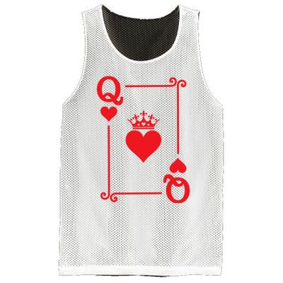 Queen Hearts Card Costume Playing Cards Queen Of Hearts Mesh Reversible Basketball Jersey Tank