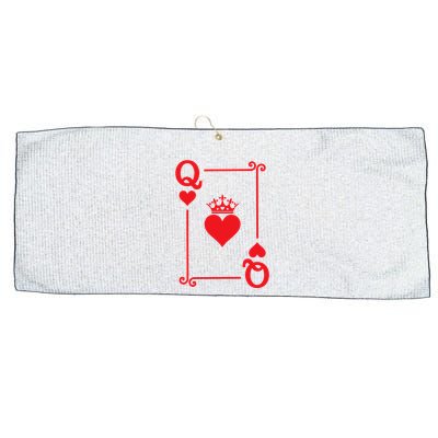 Queen Hearts Card Costume Playing Cards Queen Of Hearts Large Microfiber Waffle Golf Towel