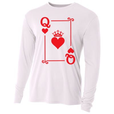 Queen Hearts Card Costume Playing Cards Queen Of Hearts Cooling Performance Long Sleeve Crew