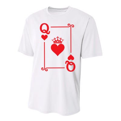 Queen Hearts Card Costume Playing Cards Queen Of Hearts Performance Sprint T-Shirt