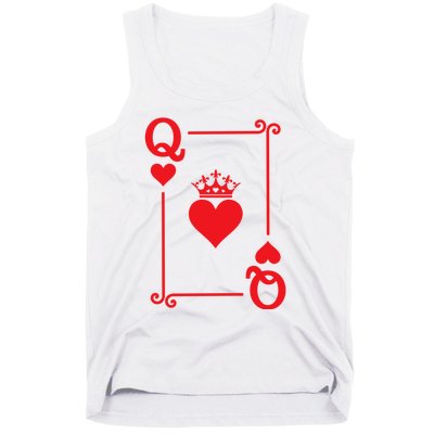 Queen Hearts Card Costume Playing Cards Queen Of Hearts Tank Top