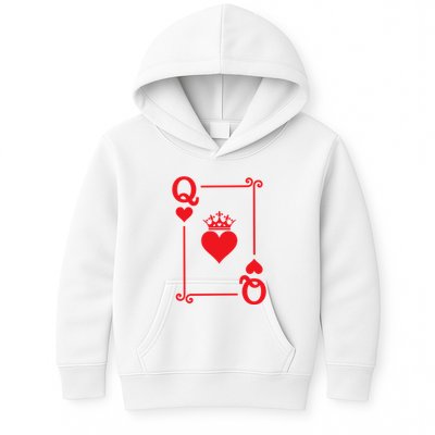 Queen Hearts Card Costume Playing Cards Queen Of Hearts Kids Hoodie
