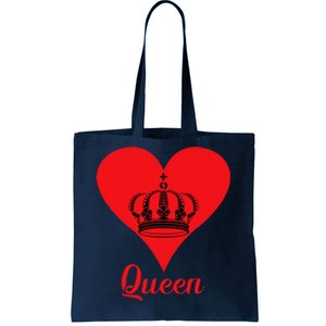 Queen Heart Crown Silhouette Valentine's Day Gift For Her Tote Bag