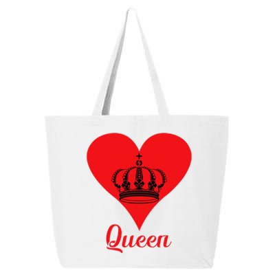 Queen Heart Crown Silhouette Valentine's Day Gift For Her 25L Jumbo Tote