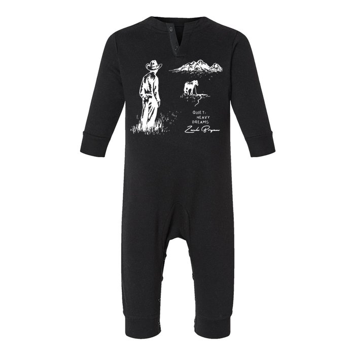 Quiet Heavy Dreams Country Music Infant Fleece One Piece