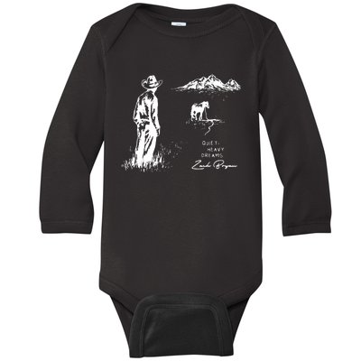 Quiet Heavy Dreams Country Music Baby Long Sleeve Bodysuit