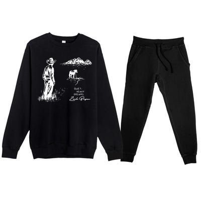 Quiet Heavy Dreams Country Music Premium Crewneck Sweatsuit Set