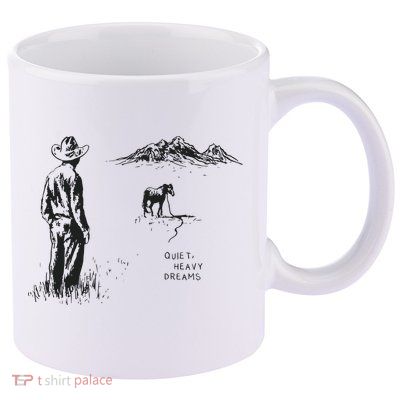 Quiet Heavy Dreams American Heartbreak 11oz C Handle Ceramic Mug