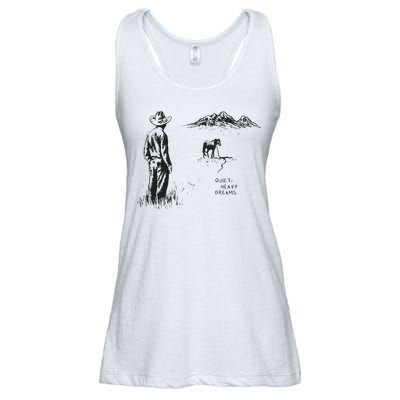 Quiet Heavy Dreams American Heartbreak Ladies Essential Flowy Tank