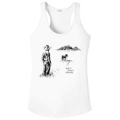 Quiet Heavy Dreams American Heartbreak Ladies PosiCharge Competitor Racerback Tank