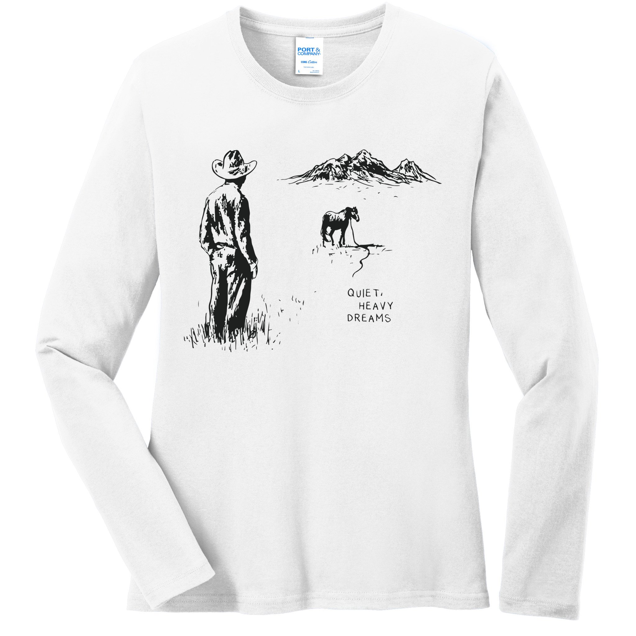 Quiet Heavy Dreams American Heartbreak Ladies Long Sleeve Shirt