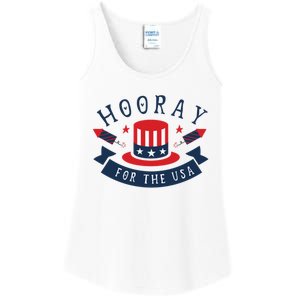 Quote Hooray For The Usa 4th Of July Independence Day Gift Ladies Essential Tank