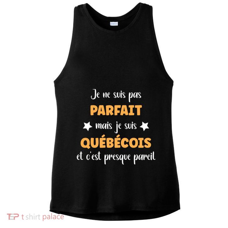 QuéBec Humour Homme Je Suis QuéBéCois Gift Ladies PosiCharge Tri-Blend Wicking Tank