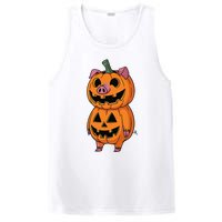 Quirky Halloween Pig Pumpkin Fusion Comic PosiCharge Competitor Tank