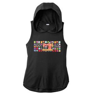 Quilter Heartbeat Sewing Quilting Stitching Sewist Sewer Ladies PosiCharge Tri-Blend Wicking Draft Hoodie Tank