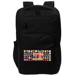 Quilter Heartbeat Sewing Quilting Stitching Sewist Sewer Impact Tech Backpack