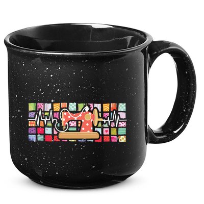 Quilter Heartbeat Sewing Quilting Stitching Sewist Sewer 15oz Campfire Ceramic Mug