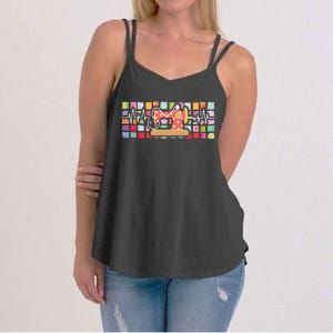 Quilter Heartbeat Sewing Quilting Stitching Sewist Sewer Women's Strappy Tank