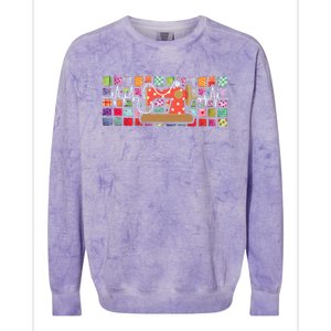 Quilter Heartbeat Sewing Quilting Stitching Sewist Sewer Colorblast Crewneck Sweatshirt