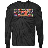 Quilter Heartbeat Sewing Quilting Stitching Sewist Sewer Tie-Dye Long Sleeve Shirt