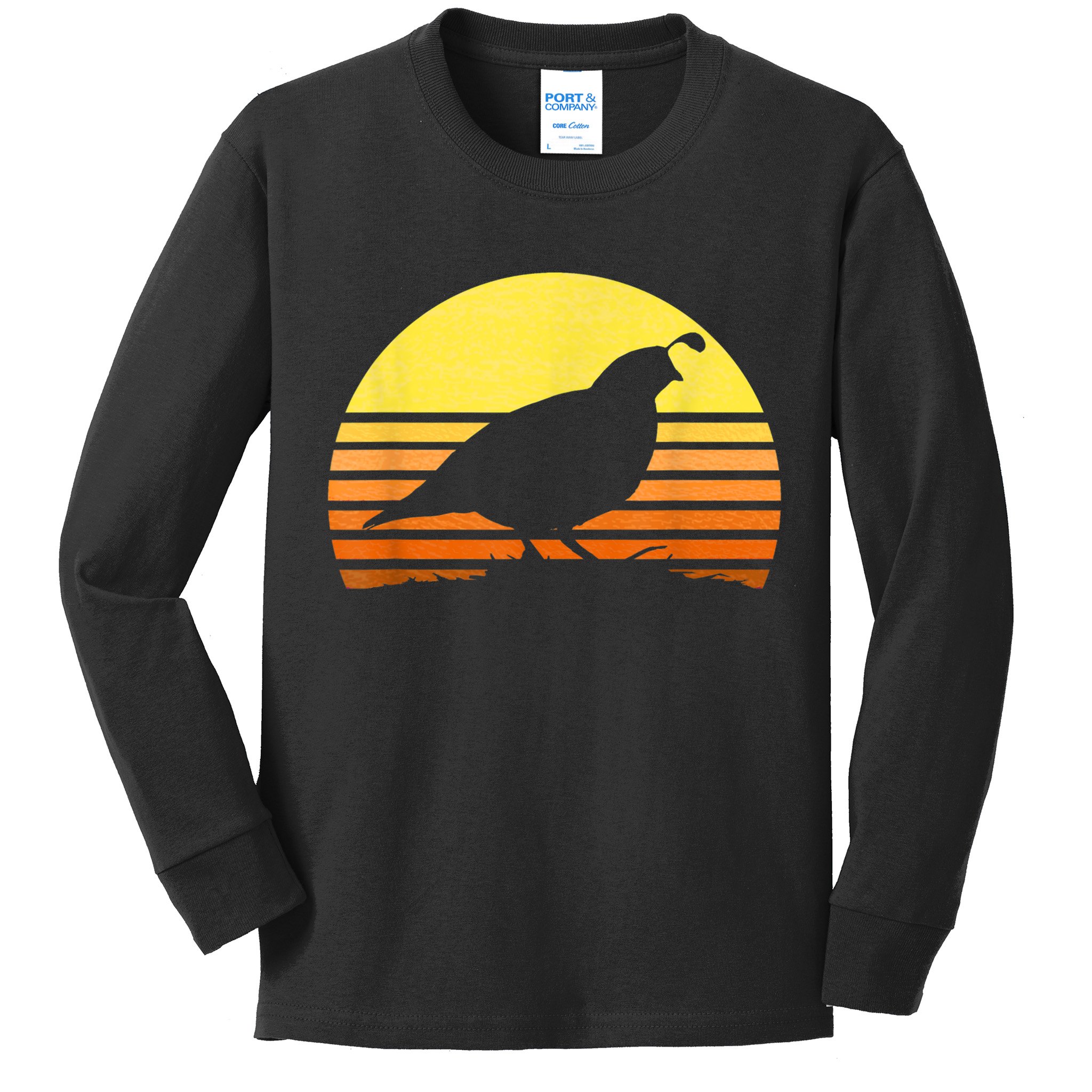 Quail Hunting Upland Bird Game Hunter Shooting Sports Kids Long Sleeve Shirt