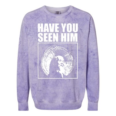 Quotes Have You Seen Him Colorblast Crewneck Sweatshirt