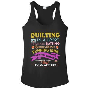 Quilting Is A Sport Funny Quilt Sayings Sewer Quilter Gift Ladies PosiCharge Competitor Racerback Tank