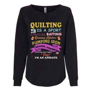 Quilting Is A Sport Funny Quilt Sayings Sewer Quilter Gift Womens California Wash Sweatshirt